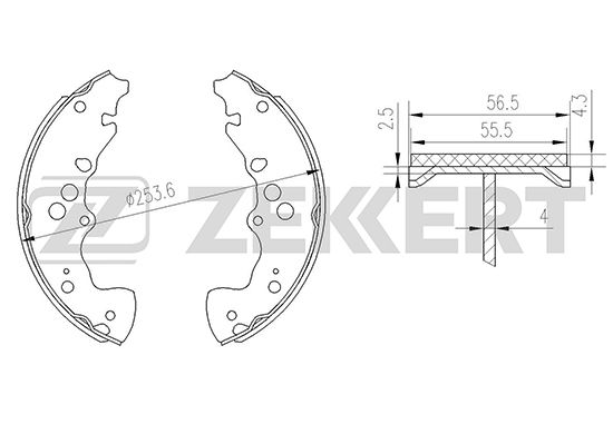 

Комплект тормозных колодок ZEKKERT BK-4104