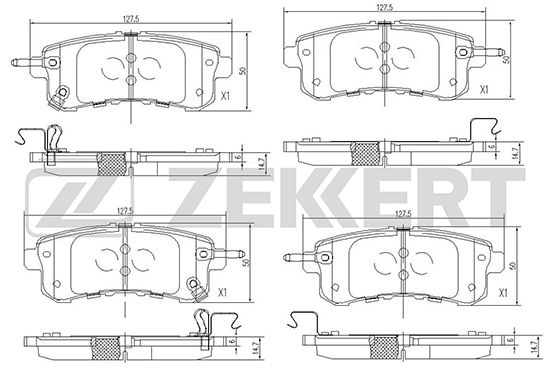 фото Комплект тормозных колодок, дисковый тормоз zekkert bs-2523