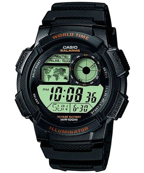 фото Наручные часы электронные мужские casio illuminator collection ae-1000w-1a