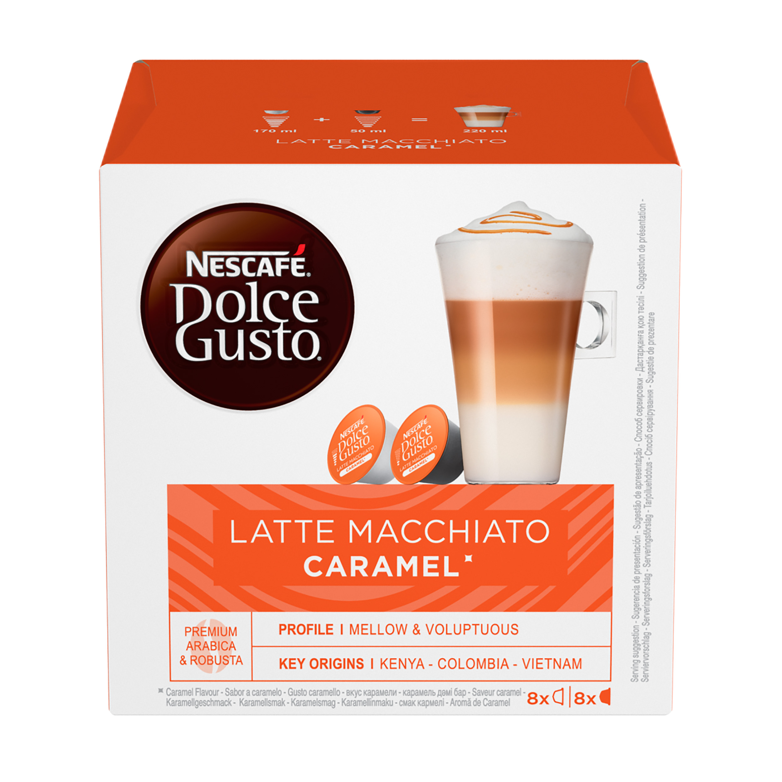 Кофе в капсулах Nescafe Dolce Gusto latte macchiato caramel 16 капсул