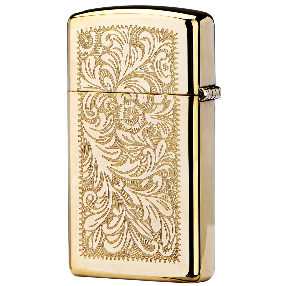 

Бензиновая зажигалка Zippo Slim Venetian High Polish Brass, Золотистый, Slim Venetian