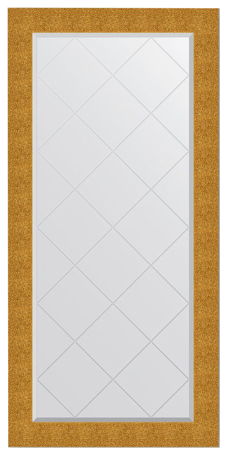 фото Зеркало в раме с гравировкой evoform чеканка золотая