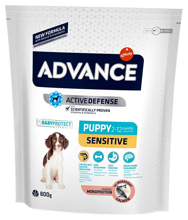 

Сухой корм для щенков Advance Babyprotect Puppy Sensitive, лосось и рис, 0,8кг, Babyprotect Puppy Sensitive