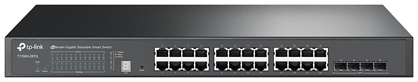 

Коммутатор TP-LINK T1700G-28TQ Black, T1700G-28TQ