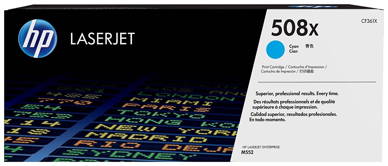 фото Картридж для лазерного принтера hp 508x (cf361x) голубой, оригинал