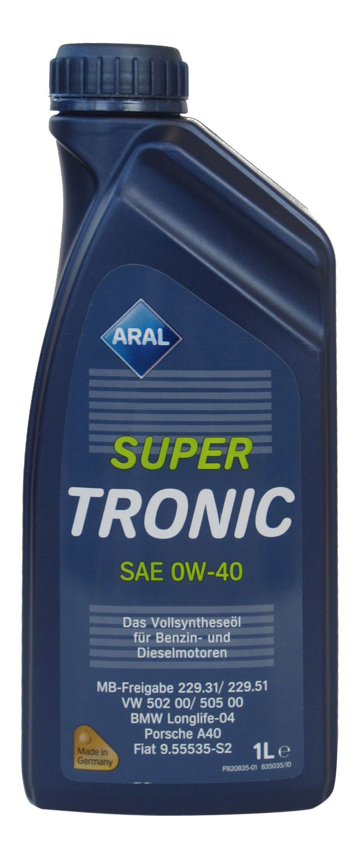 

Моторное масло ARAL Super Tronic 14F800 0W40 1 л, Super Tronic