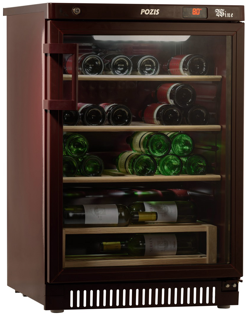 Винный шкаф POZIS ШВ-39 Brown подставка для вина magistro джоел на 7 бутылок