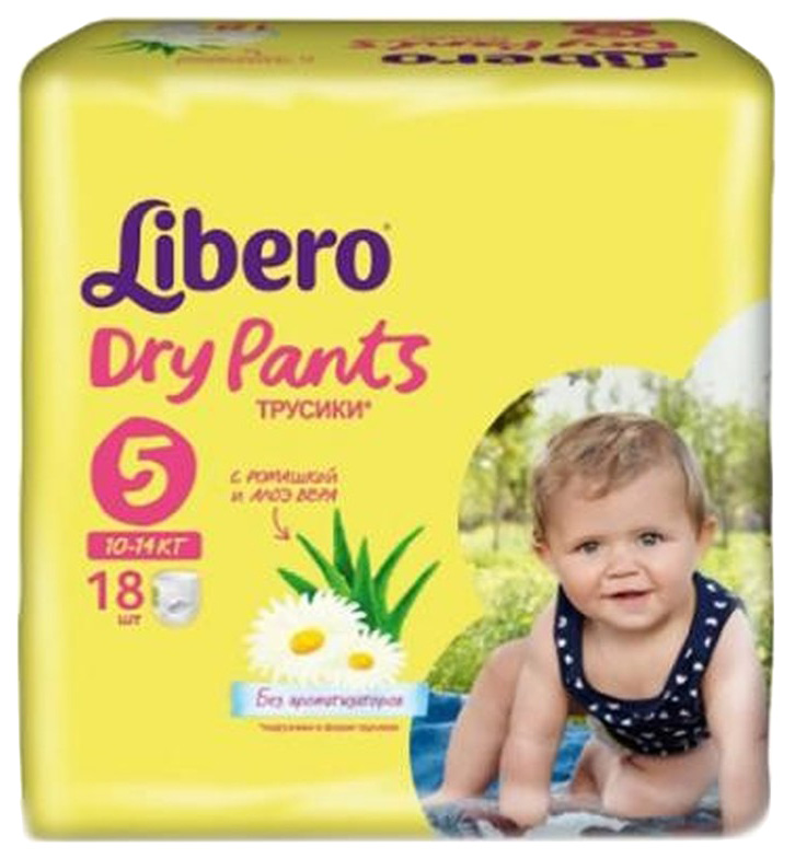 Купить Подгузники-трусики Libero Dry Pants Maxi Plus 5 (10-14 кг), 18 шт.,