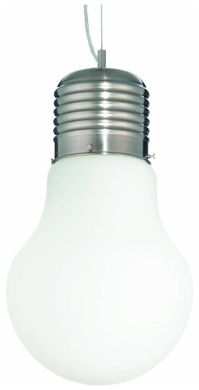 

Светильник подвесной Ideal Lux Luce SP1 D30 макс.60Вт Никель/Белый 006840, luce SP1 Big Bianco