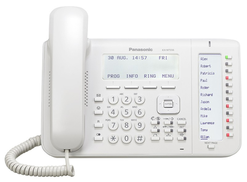 фото Телефон ip panasonic kx-nt556ru белый