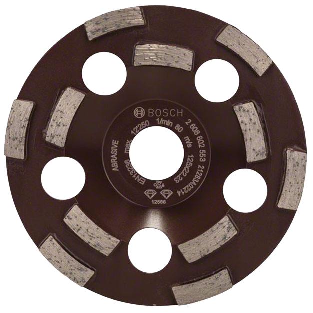 

Чашка алмазная шлифовальная по бетону Bosch Expert 125мм 2608602553, 125мм 2608602553