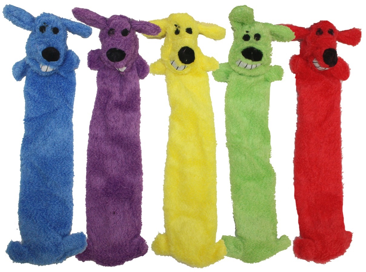 

Игрушка-пищалка для собак V.I.Pet Loofa Собака полая большая, в ассортименте, 46 см, Собака полая средняя с двумя пищалками 30 см