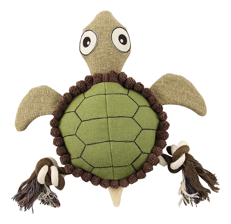 фото Мягкая игрушка для собак triol черепаха, коричневый, зеленый, 24 см