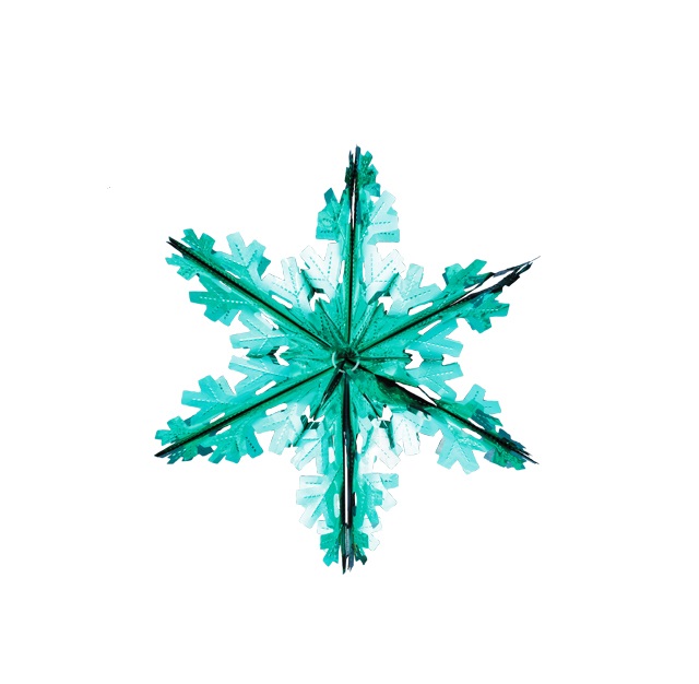 Подвесное украшение Holiday Classics Снежинка из фольги праздник H121T 35 см зеленый