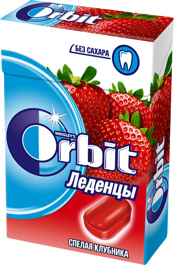 

Леденцы Orbit спелая клубника 35 г