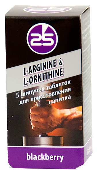 фото L-arginine & l-ornithine 25-й час, 5 таблеток, blackberry