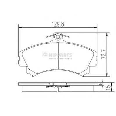 

Тормозные колодки NIPPARTS дисковые J3605036