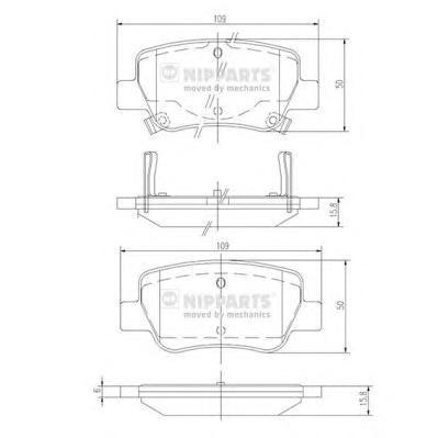 

Тормозные колодки дисковые Nipparts N3612042