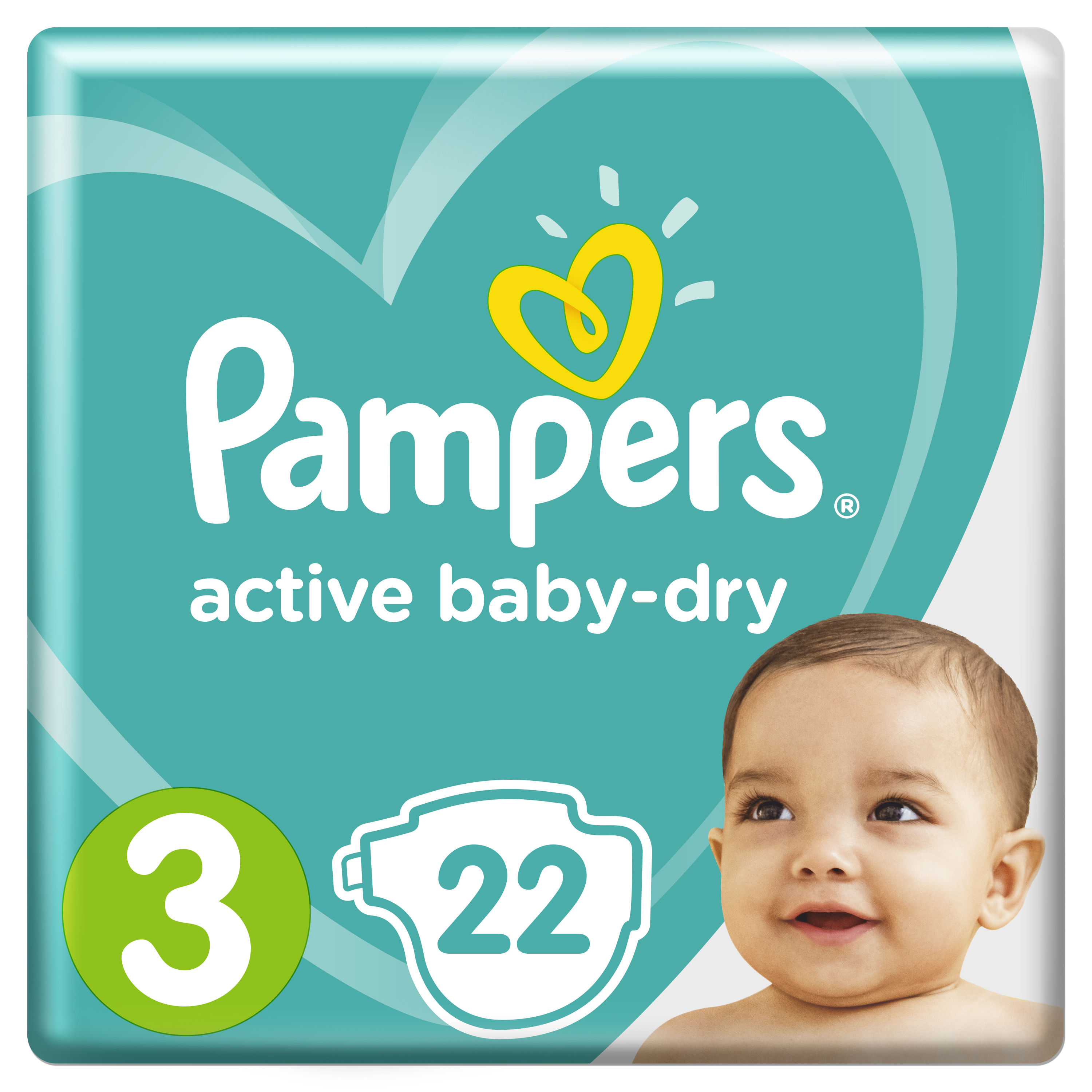 фото Подгузники pampers active baby-dry midi (6-10 кг) 22 шт.