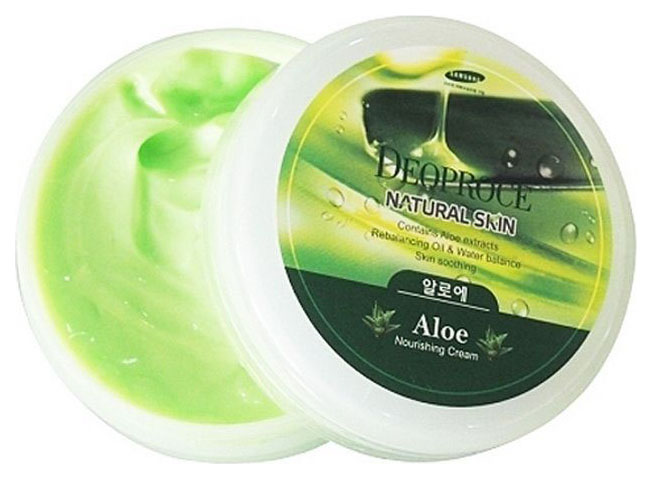 Купить Крем для лица и тела Deoproce Natural Skin на основе экстракта сока алое 100 г, Natural Skin Aloe Nourishing Cream