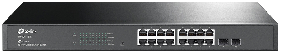 

Коммутатор TP-LINK JetStream T1600G-18TS Black, T1600G-18TS