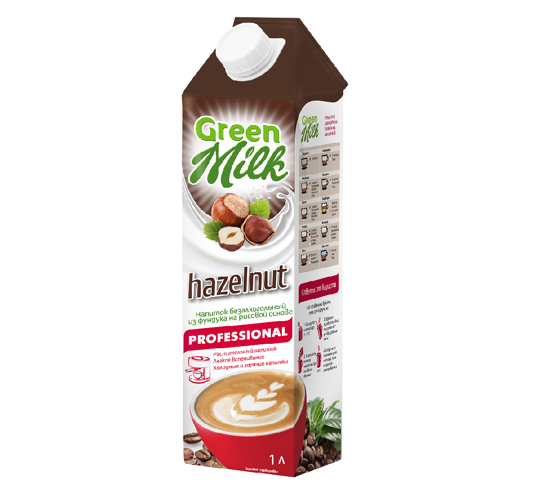 Напиток Green Milk Professional Hazelnut из растительного сырья на рисовой основе 1 л