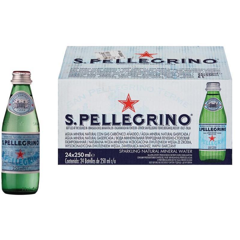 Минеральная вода газ S.Pellegrino стекло 0.25 л 24 штуки