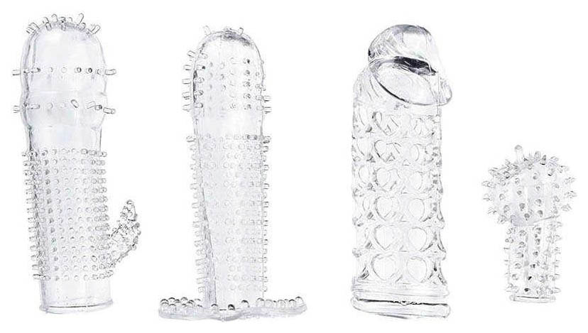 фото Набор из 4 насадок на член pleasured penis enhancement sleeve 4 pack xr brands