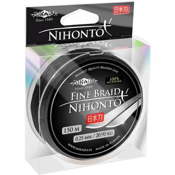 

Леска плетеная Mikado Nihonto 0,25 мм, 150 м, 20,9 кг, black, Черный, Nihonto