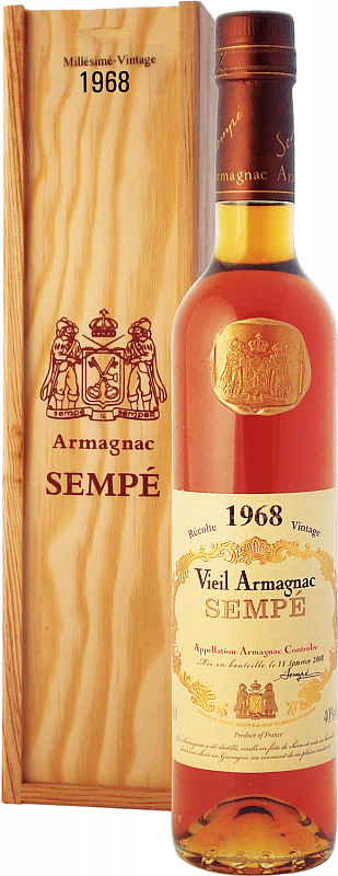 

Арманьяк Sempe Vieil, Armagnac AOC , 40 %, 700 мл, 1968г, gift box