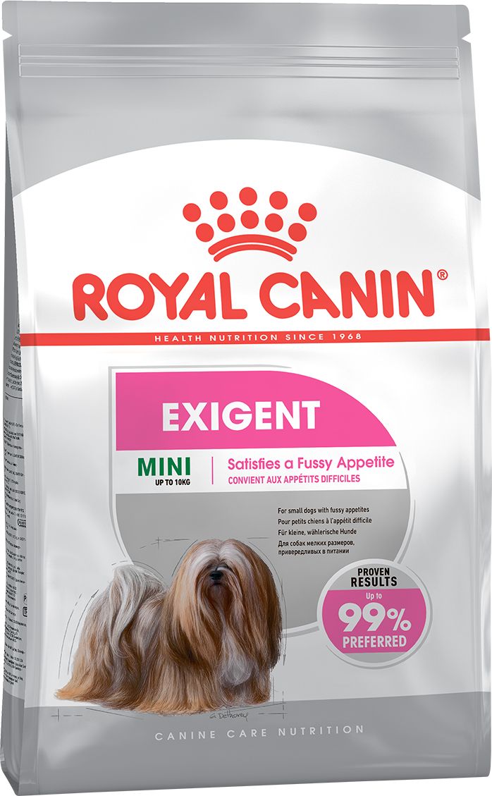 фото Сухой корм для собак royal canin mini exigent, для мелких пород, привередливых, птица, 3кг