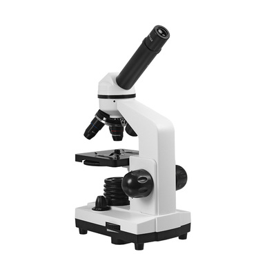 Микроскоп школьный Микромед Атом 40x-800x белый в кейсе микроскоп микромед атом 40x 800x в кейсе 25655