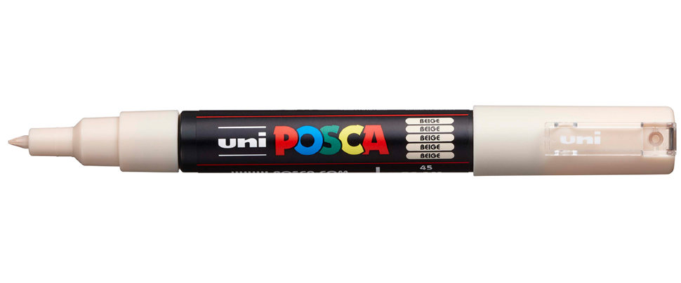 

Маркер Uni POSCA PC-1M 0,7мм овальный (бежевый (beige) 45), Белый