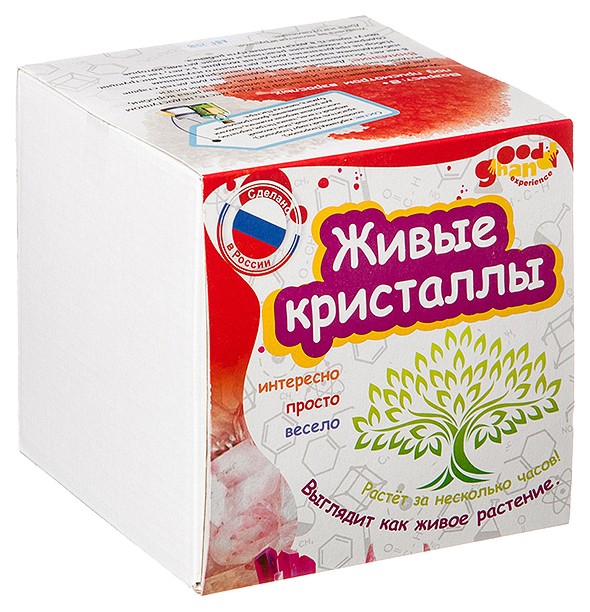 

Набор для опытов "Живые кристаллы. Красный и белый", Белый;красный