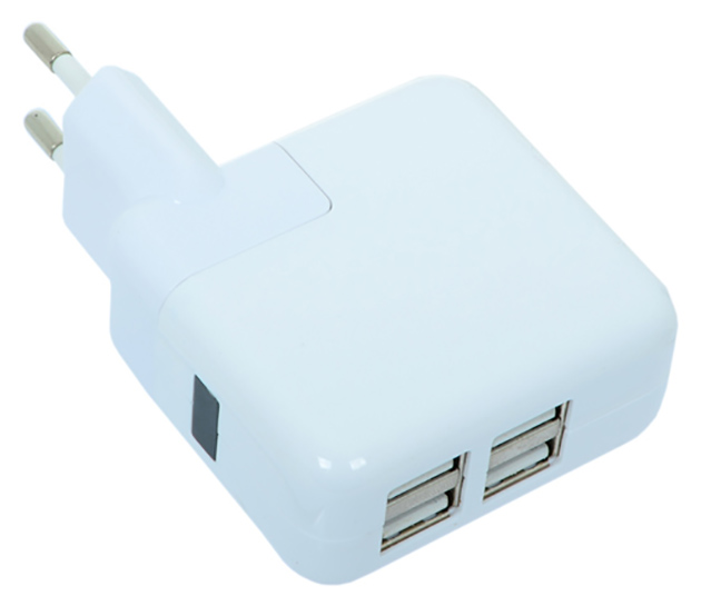 фото Сетевое зарядное устройство gmini gm-wc-184-4usb, 4xusb, 1 a, white