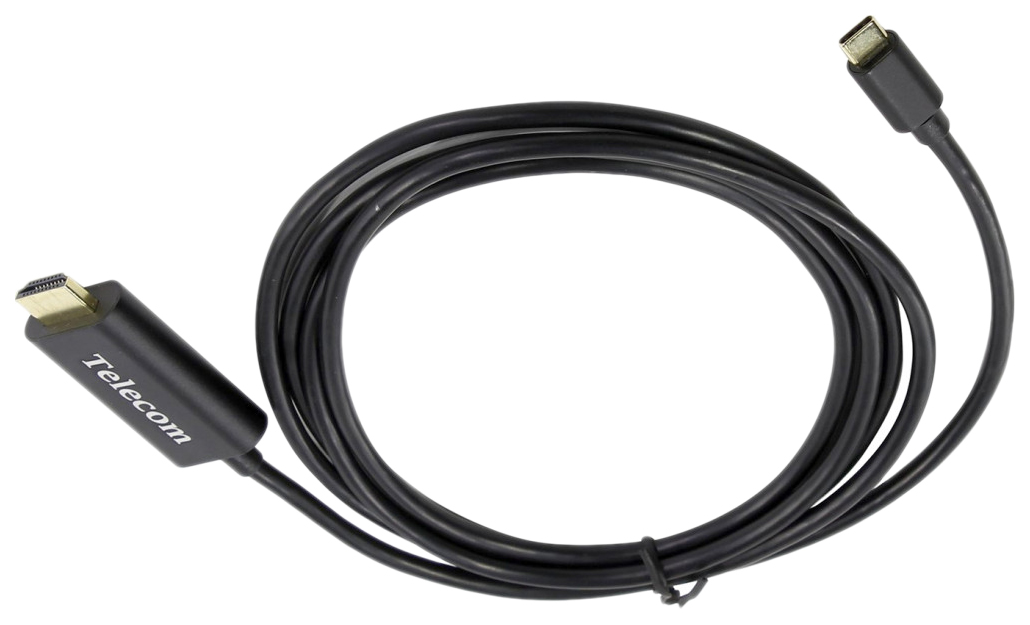 фото Кабель telecom usb type-c-hdmi, m-m 1,8м black (tcc005-1.8m)