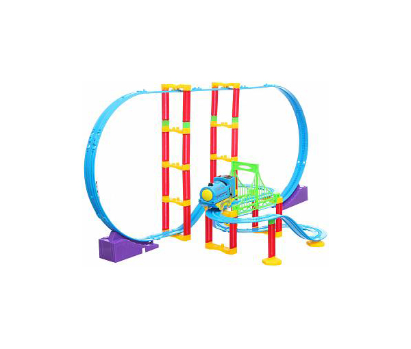 

Трек Yako Toys с мёртвой петлёй Сказочные горки со световыми эффектами 74 детали, Разноцветный