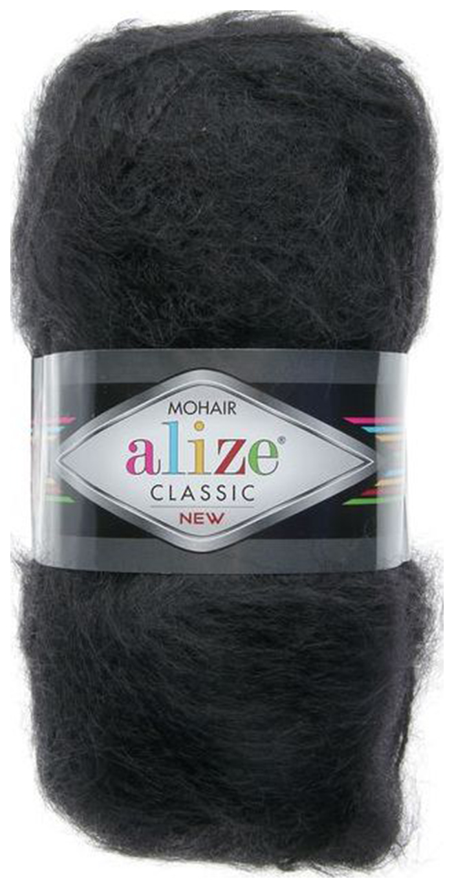 

Пряжа Alize 2565320 Mohair classic черный, Mohair classic