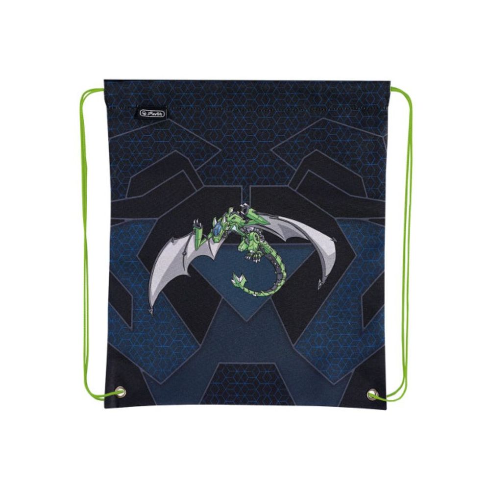 

Мешок для обуви Herlitz 50014590-2 Green Robo Dragon