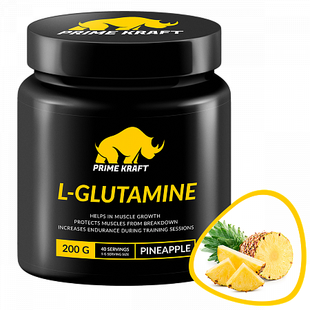 L-Glutamine Prime Kraft, 200 г, ананас