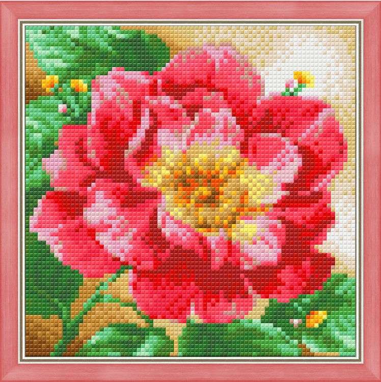 

Алмазная вышивка Алмазная Живопись Цветущий пион, 20x20 см, Цветущий пион