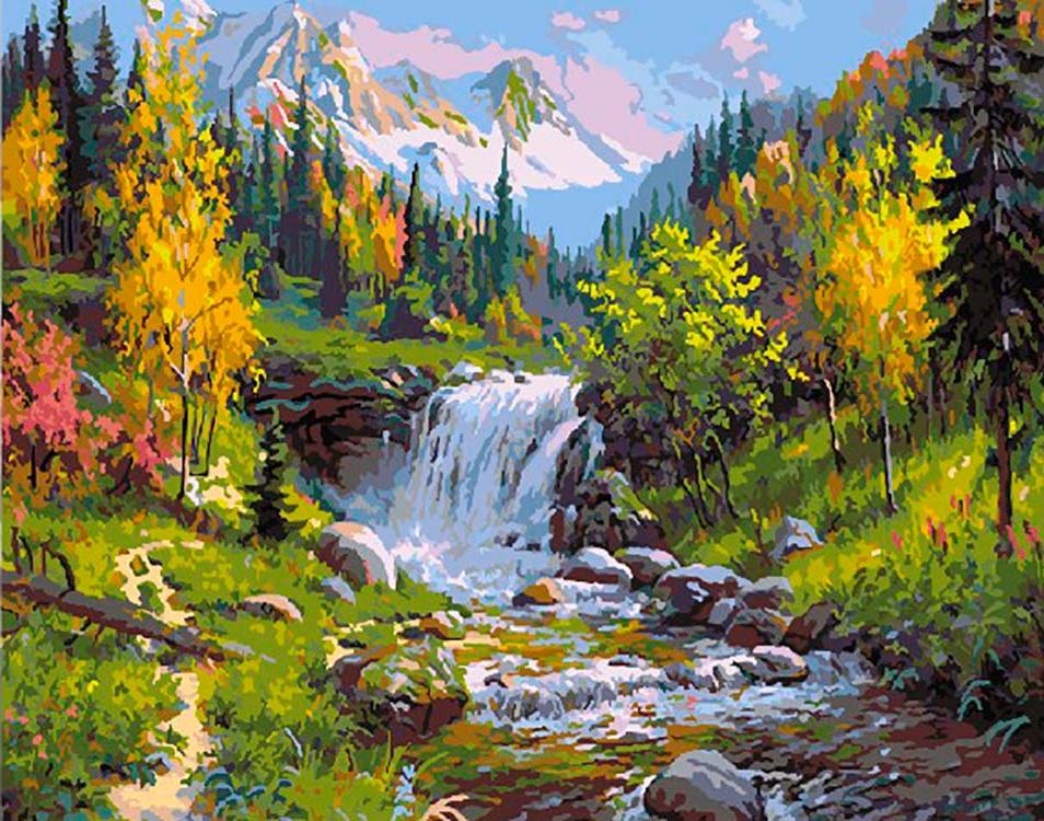 

Картина по номерам Paintboy Бурный поток, 40x50, Бурный поток