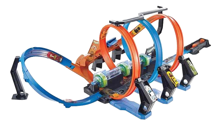 Автотрек Hot Wheels Mattel игровой набор Винтовое столкновение mattel игровой track builer fire stunt pack