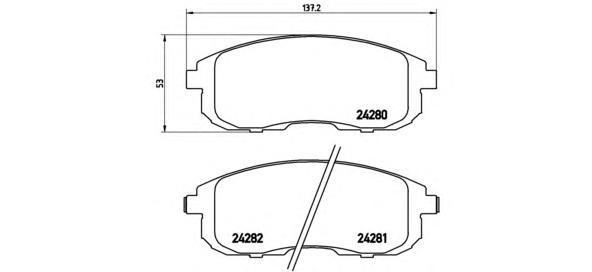 

Комплект тормозных колодок Brembo P23126