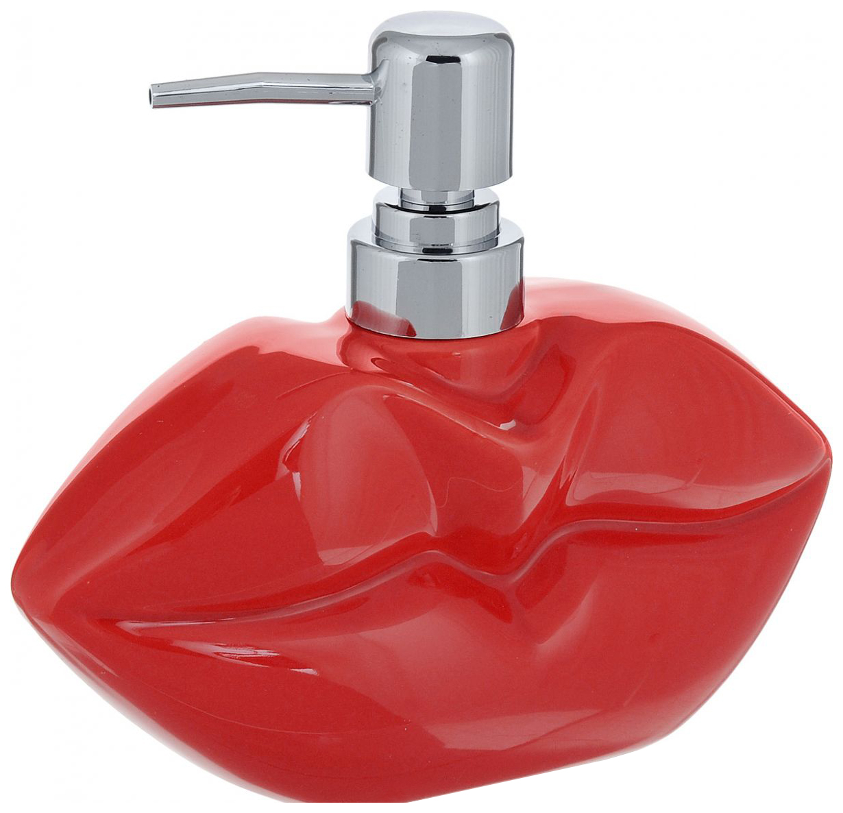 фото Дозатор для жидкого мыла elan gallery «губы алые» красный