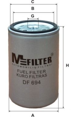 фото Фильтр топливный mfilter df 694