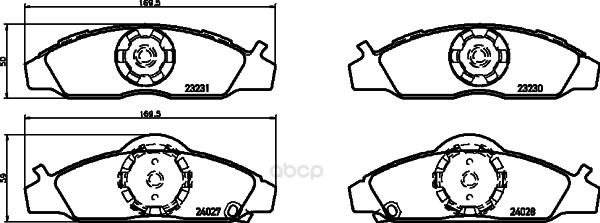 

Комплект тормозных колодок Hella 8DB355010941