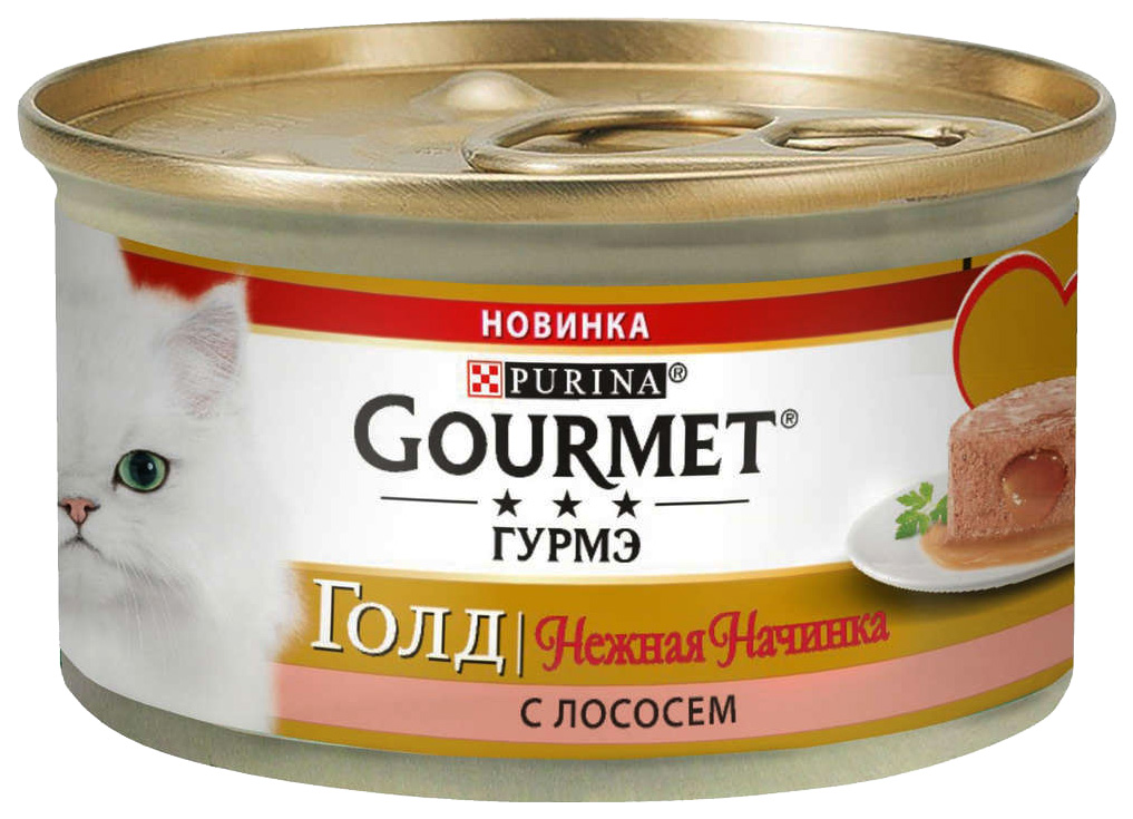 фото Консервы для кошек gourmet gold, лосось, 12шт, 85г