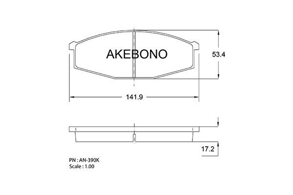 фото Тормозные колодки дисковые akebono an390k