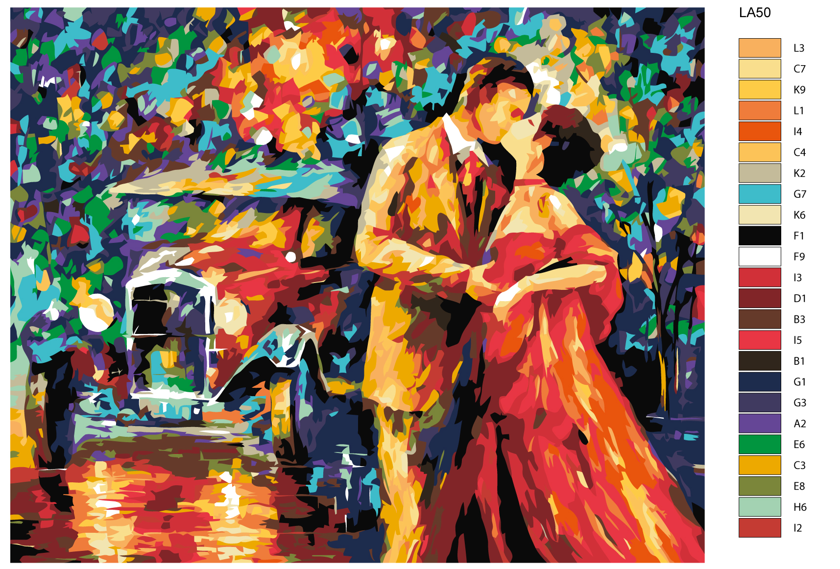 

Картина по номерам, 40 x 50, LA50, LA50